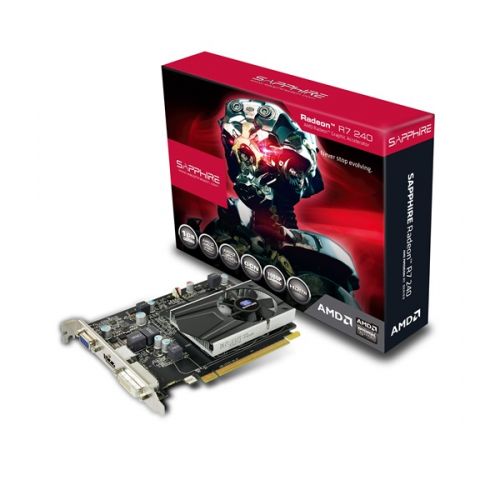  PCI-E Sapphire 11216-01-20G AMD Radeon R7 240 With Boost 1GB GDDR5 128bit 28nm 730/4600MHz DVI(HDCP)/HDMI/VGA LRTL