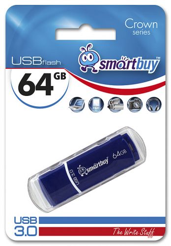 Накопитель USB 3.0 64GB SmartBuy SB64GBCRW-Bl