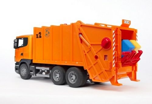  Игрушка Bruder 03-560 Мусоровоз Scania (оранжевый)