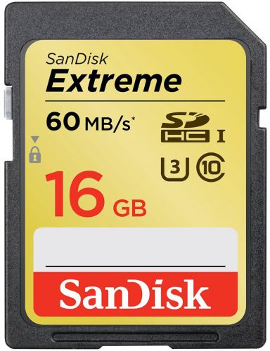  Карта памяти 16GB SanDisk SDSDXN-016G-G46 SDHC Class 10 UHS-I Extreme 60Mb/s