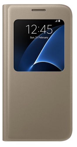  для телефона Samsung EF-CG930PFEGRU (флип-кейс) для Galaxy S7 S View Cover золотистый
