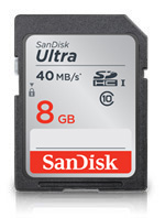  Карта памяти 8GB SanDisk SDSDUN-008G-G46 SDHC Class 10 UHS-I Ultra 40MB/s