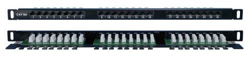  Патчпанель 19, 24xRJ45, UTP, Кат. 5е Hyperline PPHD-19-24-8P8C-C5E-110D