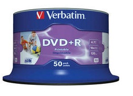 Диск DVD+R Verbatim 43651
