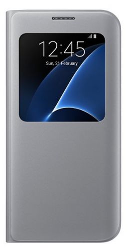  Чехол для телефона Samsung EF-CG935PSEGRU (флип-кейс) для Galaxy S7 edge S View Cover серебристый