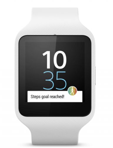  Часы Sony SWR50 Белые на ОС Android Wear с белым силиконовым ремешком