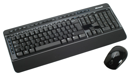  Клавиатура и мышь Wireless Microsoft Optical Desktop 3000 USB, Black-Blue, RTL MFC-00019