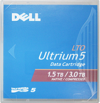  Картридж Dell Tape Media LTO5 Pack 5ps/ Capacity Native: 1.5TB, Compressed: 3.0TB