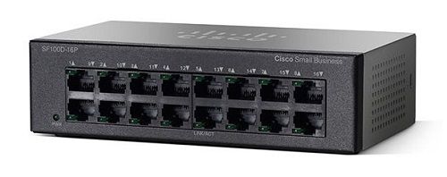  Коммутатор PoE Cisco SB SF100D-16P-EU