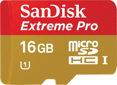  Карта памяти 16GB SanDisk SDSDQXP-016G-X46 micro SDHC Extreme Pro Red/Gold