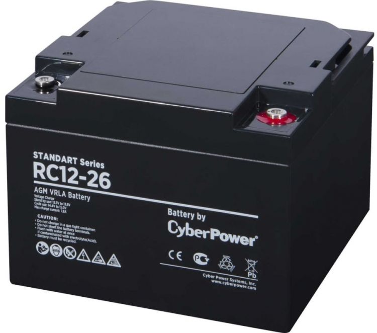

Батарея для ИБП CyberPower RC 12-26 Standart 12V 24Ah, RC 12-26