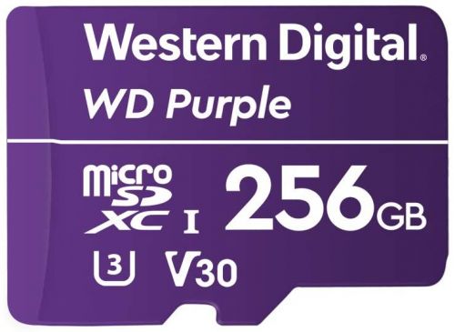 

Карта памяти 256GB Western Digital WDD256G1P0A microSDXC Class10 Purple w/o adapter, WDD256G1P0A