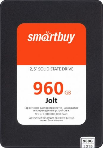 Накопитель SSD 2.5'' SmartBuy SB960GB-JLT-25SAT3 Jolt 960GB SATA 6Gb/s 3D TLC 550/490MB/s 7mm