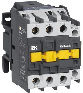 

Контактор IEK KKM41-095-230-11 КМИ-49512 95А 230В/АС3 1НО,1НЗ, KKM41-095-230-11