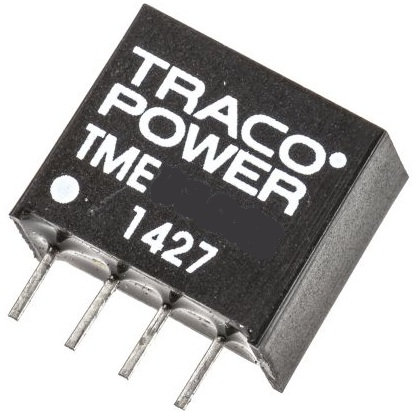 

Преобразователь DC-DC модульный TRACO POWER TME 1212S Монтаж: на плату, SIP4; P вых: 1 Вт; #: 1; U вх: 10.8...13.2 В; Выход: 12 В; Защита: КЗ, TME 1212S