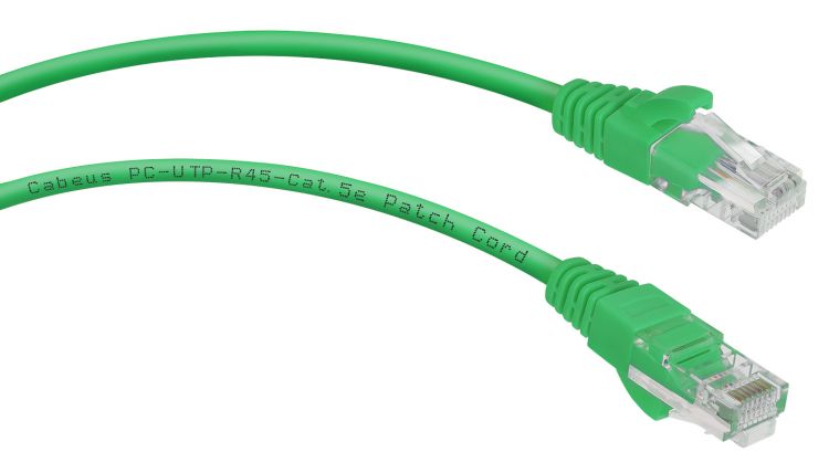 

Кабель патч-корд U/UTP 5e кат. 5м. Cabeus PC-UTP-RJ45-Cat.5e-5m-GN неэкранированный, зеленый, PC-UTP-RJ45-Cat.5e-5m-GN