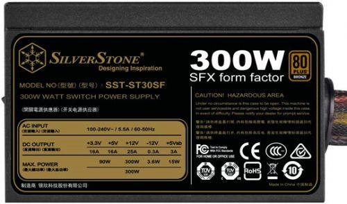 Блок питания SilverStone ST30SF 300W, 80 Plus Bronze, 92mm fan, RTL SST-ST30SF v 2.0 - фото 5