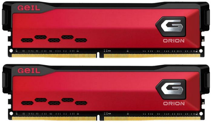 

Модуль памяти DDR4 16GB (2*8GB) Geil GOR416GB3600C18BDC Orion PC4-28800 3600MHz CL18 racing red heat, GOR416GB3600C18BDC