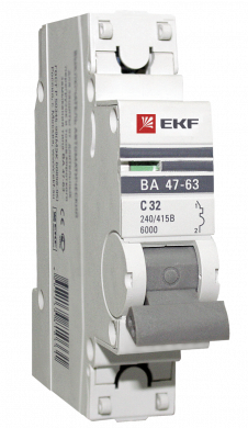 Автоматический выключатель EKF mcb4763-1-25C-pro однополюсный 25А С ВА47-63 4.5кА PROxima