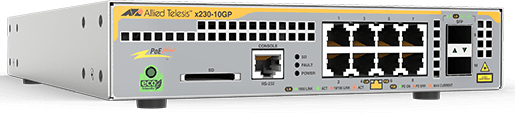 

Коммутатор PoE Allied Telesis AT-X230-10GP-50 8x10/100/1000Mbps POE+ ports, 2xSFP uplink slots, AC p, AT-X230-10GP-50