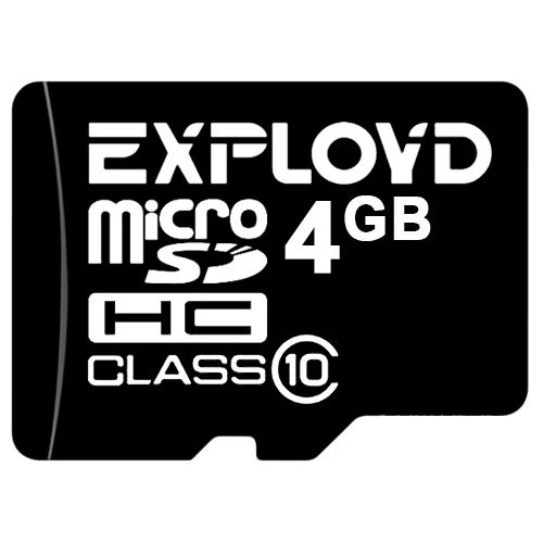 Карта памяти 4GB Exployd EX004GCSDHC10-W/A-AD microSDHC (Class 10)