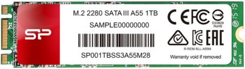 Накопитель SSD M.2 2280 Silicon Power SP001TBSS3A55M28 A55 1TB, SATA-III, чтение: 560 Мб/сек, запись: 530 Мб/сек, TLC - фото 1