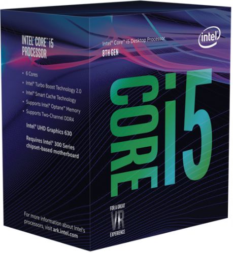 Процессор Intel Core i5-8600K Coffee Lake 6-Core 3.6GHz (LGA1151v2, L3 9MB, HD Graphics 630, QPI 8GT/s, TDP 95W, 14nm) BOX w/o cooler