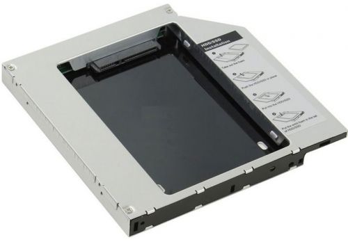 Переходник AgeStar SSMR2S-1A Сменный бокс для 2.5 HDD/SSD AgeStar, , SATA-SATA, 9.5 мм, металл-пластик, черный