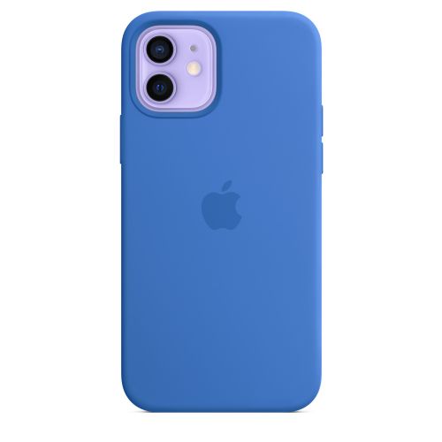 

Чехол Apple Silicone Case with MagSafe MJYY3ZE/A для iPhone 12 | 12 Pro, capri blue, Silicone Case with MagSafe