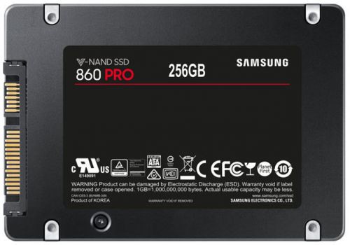 Накопитель SSD 2.5'' Samsung MZ-76P256BW 860 PRO 256GB SATA 6Gb/s 560/530MBs MLC 3D V-NAND IOPS 100K/90K MTBF 2M RTL - фото 5