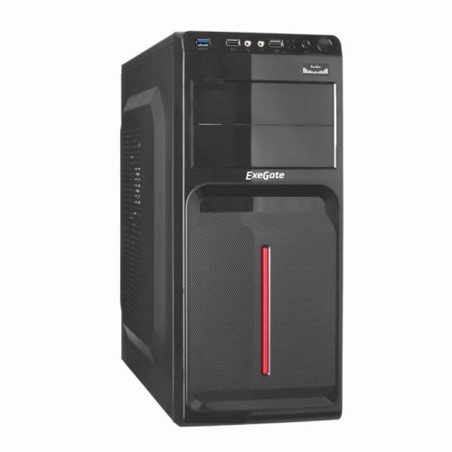 

Корпус ATX Exegate AB-221U EX264156RUS miditower, без БП, 2*USB+1*USB3.0, Audio, black, AB-221U