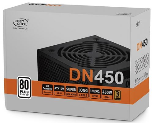 Блок питания ATX Deepcool DN450 450W, aPFC, 80Plus, 120mm FAN, RET