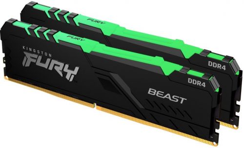 Модуль памяти DDR4 64GB (2*32GB) Kingston FURY KF430C16BBAK2/64 Beast RGB 3000MHz CL16 2RX8 радиатор 1.35V 288-pin 16Gbit retail