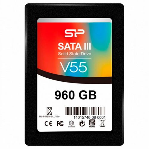 Накопитель SSD 2.5'' Silicon Power SP960GBSS3V55S25 Velox V55 960GB TLC SATA III 560/530MB/s MTBF 1.5M 7mm