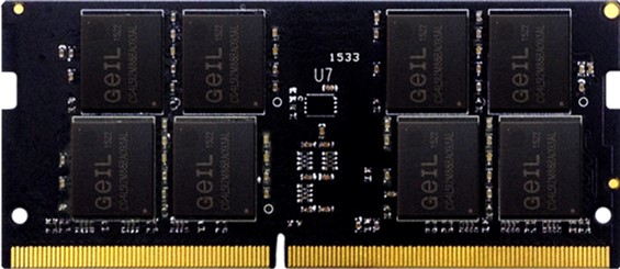 

Модуль памяти SODIMM DDR4 8GB Geil GS48GB2666C19SC PC4-21330 2666MHz CL19 1.2V, GS48GB2666C19SC