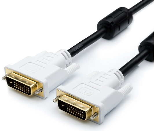 

Кабель DVI Atcom AT9149 5.0м, DVI-D Dual link, 24 pin, 2 феррита, пакет, AT9149