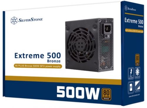 Блок питания SFX SilverStone SST-EX500-B Extreme 500W, active PFC, 80 PLUS Bronze, 92mm fan