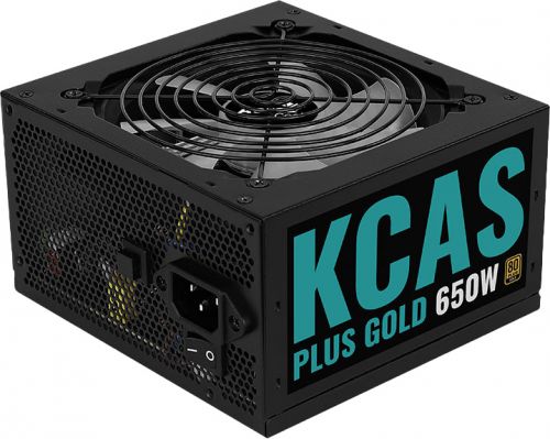 Блок питания ATX AeroCool KCAS PLUS GOLD 650W 4710562759204 650W, APFC, Fan ARGB 12cm, 80+ Gold