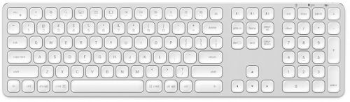 Клавиатура Satechi Aluminum Bluetooth Wireless Keyboard with Numeric Keypad ST-AMBKS-RU беспроводная, английский/русский, серебристый - фото 1