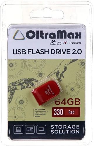 Накопитель USB 2.0 64GB OltraMax OM-64GB-330-Red