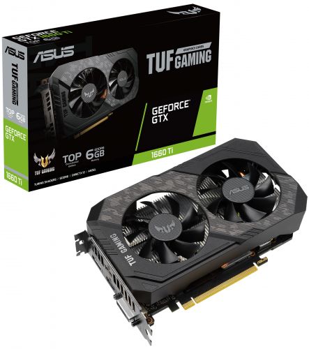 Видеокарта PCI-E ASUS GeForce GTX 1660 Ti TUF Gaming EVO (TUF-GTX1660TI-T6G-EVO-GAMING) 6GB GDDR6 192bit 12nm 1500/12000MHz DVI/2*HDMI/DP