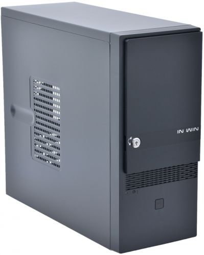 Корпус ATX In Win EC046 6109690 черный, БП 450W, с дверцей, 2*USB 2.0, audio - фото 1