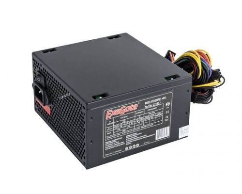 Блок питания ATX Exegate 450NPXE EX221637RUS 450W(+PFC), black, 12cm fan, 24p+4pi, 6/8p PCI-E, 3*SATA,2*IDE,FDD