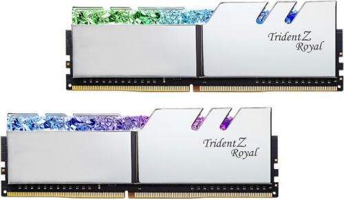 Модуль памяти DDR4 64GB (2*32GB) G.Skill F4-3200C14D-64GTRS Trident Z Royal PC4-25600 3200MHz CL14 радиатор silver 1.45V