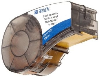 Маркер на кабель Brady M21-750-427 brd110927 самоламинирующиеся, 19.05mm/4.26m (d3mm), винил, черный на белом