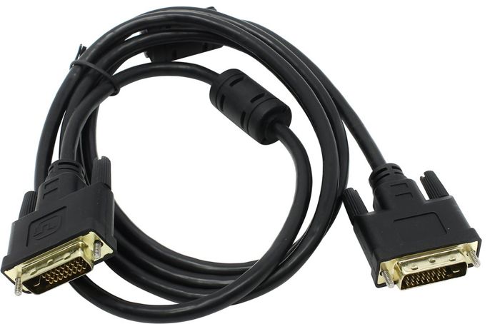 Кабель DVI Exegate EX-CC-DVI2F-5.0 EX191096RUS dual link, 25M/25M, 5м, 2 фильтра, позолоченные контакты