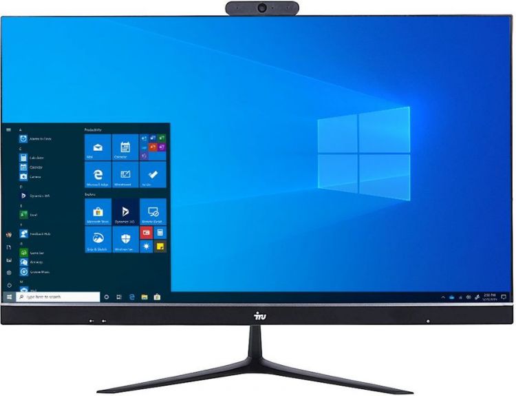 

Моноблок 23.8'' iRu Office P2310H4 1772525 i3 10105/8GB/1TB/250GB SSD/1920x1080 IPS/UHD graphics 630/GbitEth/WiFi/BT/cam/120W/Win11Pro/black, Office P2310H4