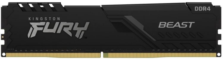 

Модуль памяти DDR4 8GB Kingston FURY KF437C19BB/8 Beast Black 3733MHz CL19 1RX8 1.35V 288-pin 8Gbit, KF437C19BB/8