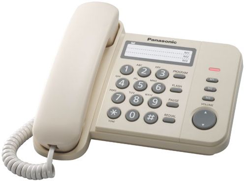 Телефон проводной Panasonic KX-TS2352RUJ - фото 1