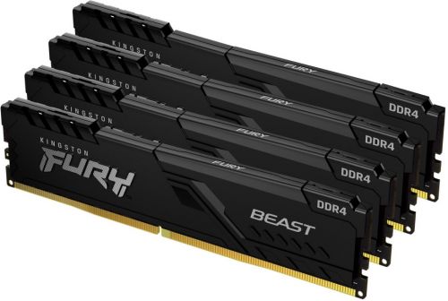 Модуль памяти DDR4 64GB (4*16GB) Kingston FURY KF430C15BB1K4/64 Beast Black 3000MHz CL15 2RX8 1.35V 288-pin 8Gbit